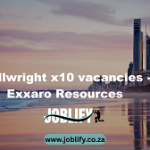 Millwright x10 vacancies – Exxaro Resources